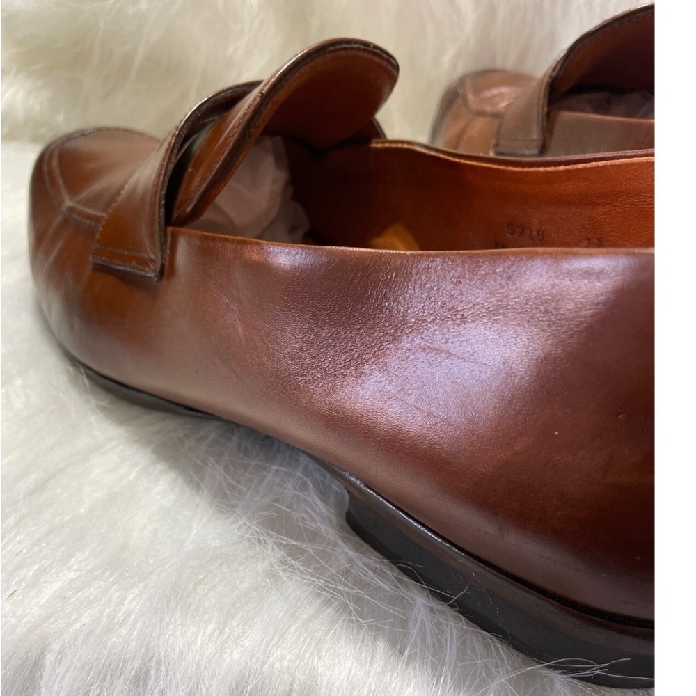 Wolf & Shepherd Mens Brown Leather Penny Loafers Goodyear Welted Portugal 11 - Picture 5 of 8
